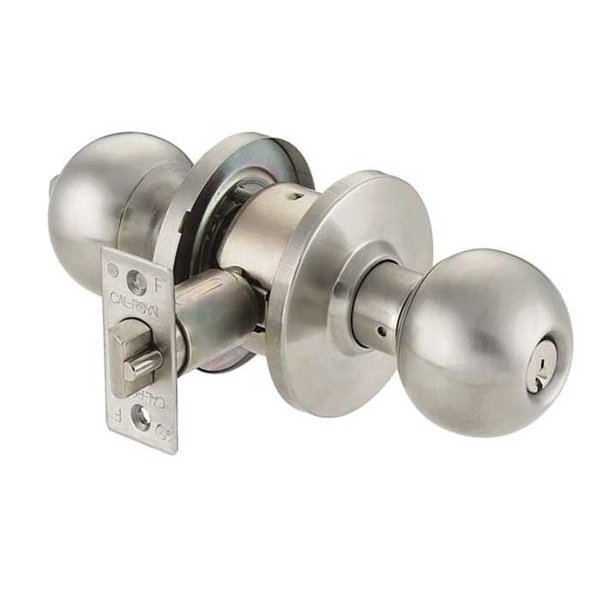 Cal-Royal Grade 2 Cylindrical Lock, 05-Storeroom, BA-Lever, Round Rose, Satin Stainless Steel, 2-3/4 Inch BA05-32D